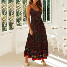 Load image into Gallery viewer, Bohemian Floral Printed Sleeveless Maxi Dress