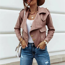 Load image into Gallery viewer, Long-Sleeved Lapel Short Coat