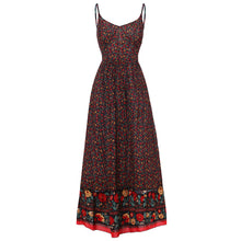 Load image into Gallery viewer, Bohemian Floral Printed Sleeveless Maxi Dress