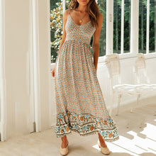 Load image into Gallery viewer, Bohemian Floral Printed Sleeveless Maxi Dress