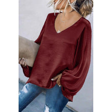 Load image into Gallery viewer, Elegant V-Neck Loose Fit Casual Tops