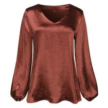 Load image into Gallery viewer, Elegant V-Neck Loose Fit Casual Tops