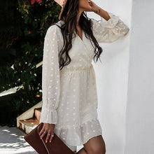 Load image into Gallery viewer, Elegant Solid Color Long Sleeve Dress