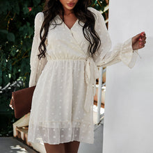 Load image into Gallery viewer, Elegant Solid Color Long Sleeve Dress