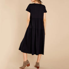 Load image into Gallery viewer, Casual V-Neck Button Dress