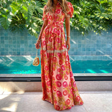 Load image into Gallery viewer, Bohemian Style Elegant Floral Printed Dress