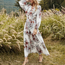 Load image into Gallery viewer, Spring And Summer Floral Printed Maxi Dress