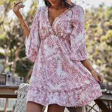 Load image into Gallery viewer, Sexy V-Neck Floral Printed Dress