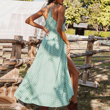 Load image into Gallery viewer, Polka Dot Bohemian Vacation Maxi Dress