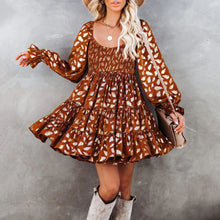 Load image into Gallery viewer, Cute Lantern Sleeve High Waist Dress