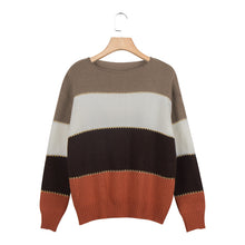 Load image into Gallery viewer, Round Neck Knitted Pullover Sweater