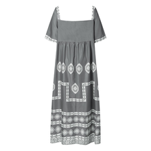 Load image into Gallery viewer, Bohemia Style Short Sleeve Maxi Dress