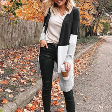 Load image into Gallery viewer, Classic Stripe Colorblock Knitted Cardigan