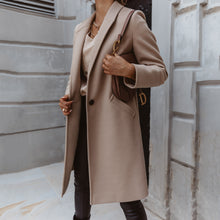 Load image into Gallery viewer, Lapel Mid-Length Woolen Coat
