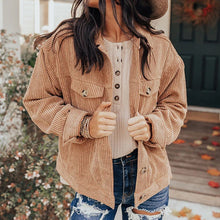 Load image into Gallery viewer, Casual Corduroy Lapel Cardigan