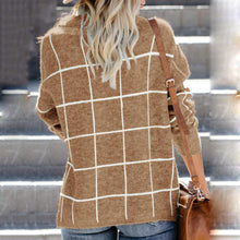 Load image into Gallery viewer, Turtleneck Pullover Plaid Sweater