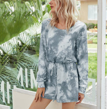 Load image into Gallery viewer, Round Neck Lace-up Jumpsuit Loungewear