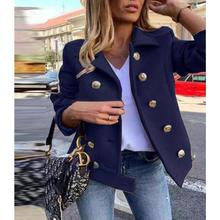 Load image into Gallery viewer, Double-Breasted Short Woolen Coat