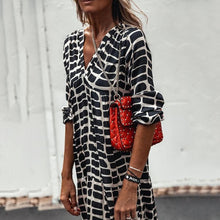 Load image into Gallery viewer, Casual V-Neck Leopard Printed Maxi Dress