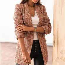 Load image into Gallery viewer, Double-Breasted Lapel Print Coat