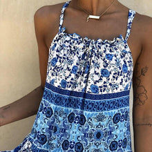 Load image into Gallery viewer, Floarl Printed Sexy Suspender Maxi Dress