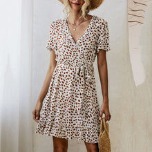 Load image into Gallery viewer, V-Neck Ruffle Print Dress