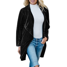 Load image into Gallery viewer, Gold Velvet Mid-length Trench Coat