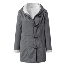 Load image into Gallery viewer, Horn Button Hooded Coat