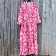 Load image into Gallery viewer, Leopard Print V-Neck Dress