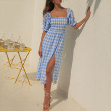 Load image into Gallery viewer, Lovely Plaid Printed Vacation Maxi Dress