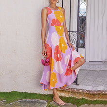 Load image into Gallery viewer, Elegant Sleeveless Floral Printed Dress