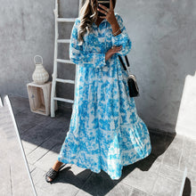 Load image into Gallery viewer, Fashion Floral Printed Loose Fit Maxi Dress