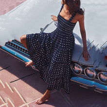 Load image into Gallery viewer, Elegant Sling Print Vacation Maxi Dress