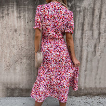 Load image into Gallery viewer, Fashion V-Neck Floral Printed Vacation Dress