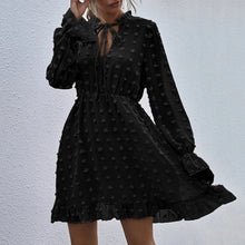 Load image into Gallery viewer, Elegant V-Neck Ruffle Mini Dress