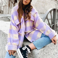 Load image into Gallery viewer, Long-sleeve Plaid Jacket