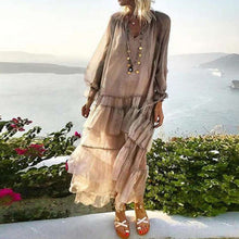 Load image into Gallery viewer, Soft V-Neck Loose Fit Casual Maxi Dress