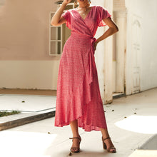 Load image into Gallery viewer, V-Neck Print Maxi Dress