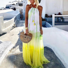 Load image into Gallery viewer, Tie-dye Beach Maxi Dress