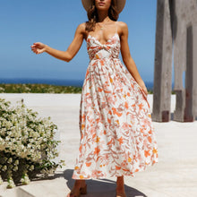 Load image into Gallery viewer, V-Neck Floarl Printed Vacation Maxi Dress