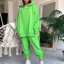 Load image into Gallery viewer, Hooded Sports Casual Sweatshirt Set (Sweatshirt+Pants)