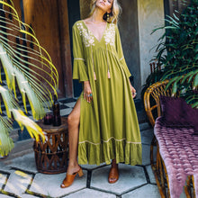 Load image into Gallery viewer, Bohemia Style Tassel Vacation Maxi Dress