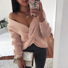 Load image into Gallery viewer, Sexy V-neck Casual Sweater