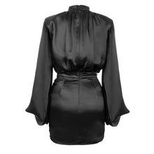 Load image into Gallery viewer, Lantern Sleeve Sexy Long Sleeve Irregular Dress