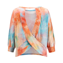 Load image into Gallery viewer, Gradient Tie-dye Long-sleeved Print Top