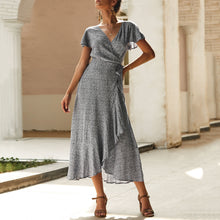 Load image into Gallery viewer, V-Neck Print Maxi Dress