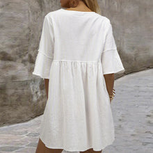 Load image into Gallery viewer, Cute Solid Color V-Neck Boho Mini Dress