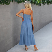 Load image into Gallery viewer, Patchwork Lace Sling Maxi Dress