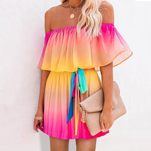 Load image into Gallery viewer, Gradient One-Shoulder Mini Dress