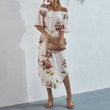 Load image into Gallery viewer, One-Shoulder Floarl Printed Dress